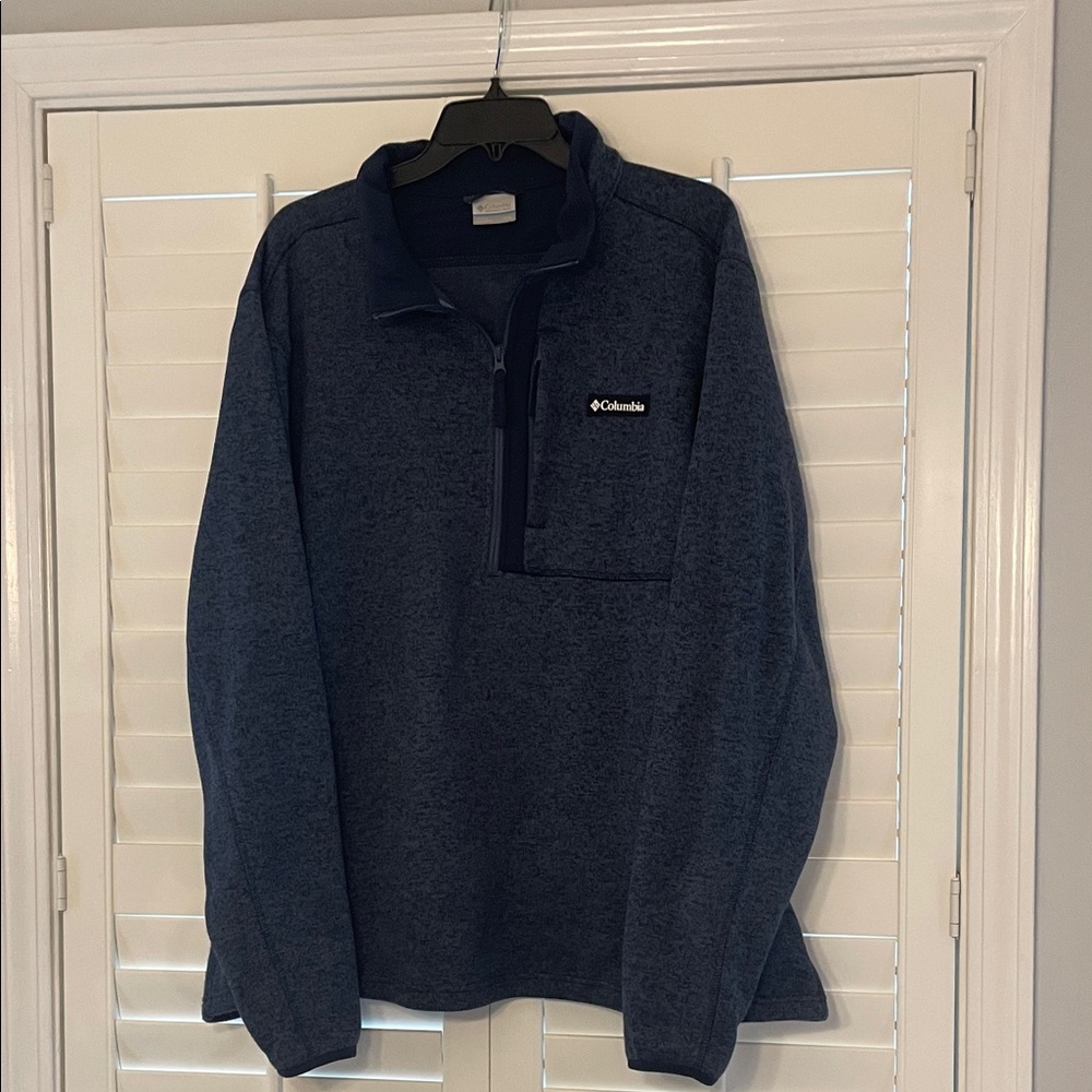 Columbia Men’s Dark Navy Heather Half-Zip Fleece Pullover